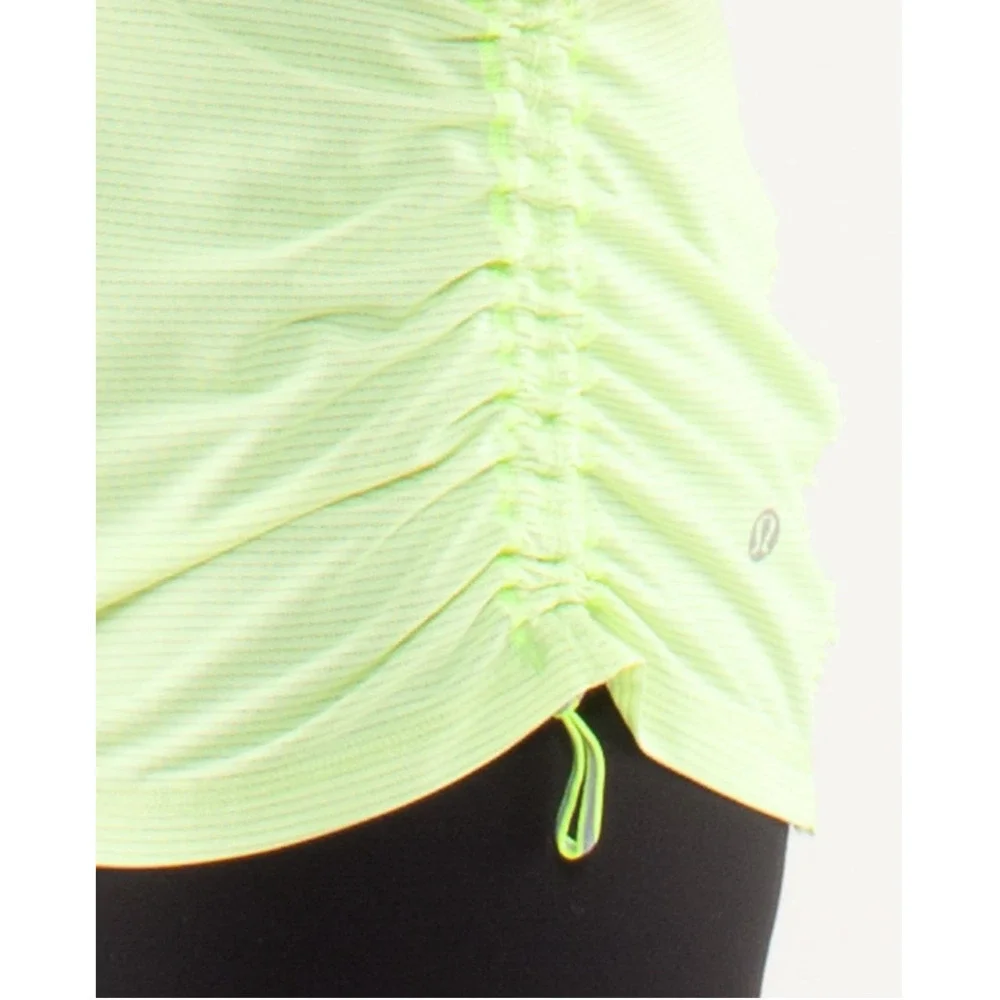 Lululemon Mesh Open Back Tank Neon Size 4 NWOT